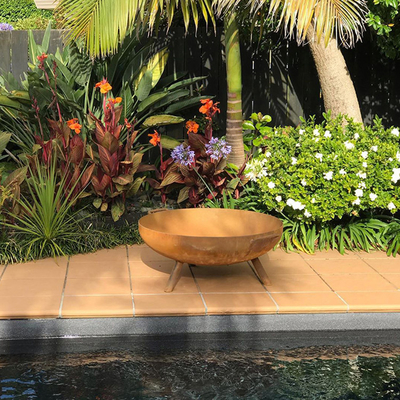 Bacia de fogo de aço redonda de Pit Garden Decorative Corten Steel do fogo de Corten