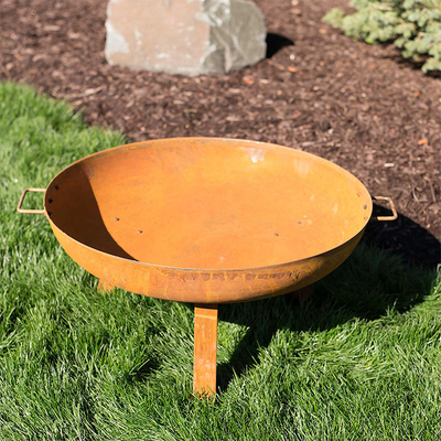 Poço exterior de aço do fogo de madeira de Corten Rusty Metal Fire Pit Outdoor do jardim de Gnee