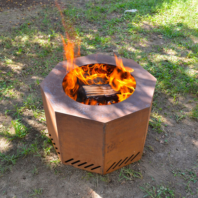 Fogo de acampamento Pit In Outdoor Living Space do círculo de Heater Wood Burning Corten Steel
