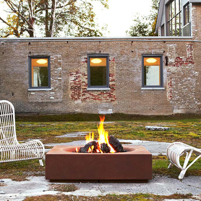 Pátio exterior Heater Fireplace Corten Steel Fire Pit Wood Burning 60-150cm