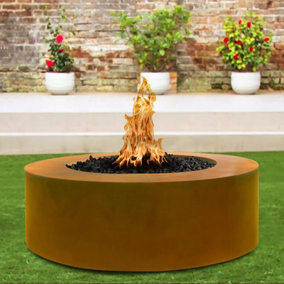 fogo de aço pre oxidado Pit Round Outside Garden de 900mm Corten