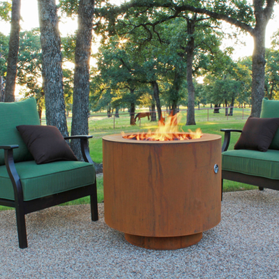 fogo de aço pre oxidado Pit Round Outside Garden de 900mm Corten