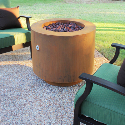 Poço ardente de madeira de aço do fogo de Corten da decoração exterior para o jardim e o quintal