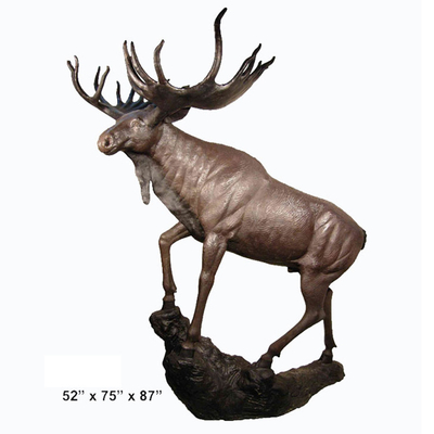 Esculturas de bronze dos alces exteriores de 52 polegadas com certificação do CE
