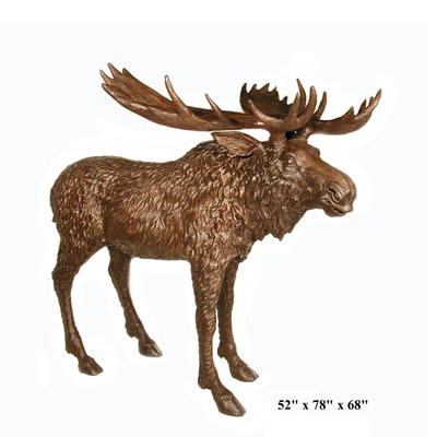 Esculturas de bronze dos alces exteriores de 52 polegadas com certificação do CE