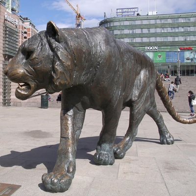 da escultura de bronze decorativa do leopardo da altura de 5m padrão contemporâneo do GV
