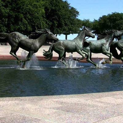 Escultura de bronze exterior padrão do GV H140cm, estátua de bronze do jardim do cavalo
