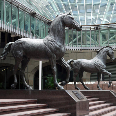 Escultura de bronze exterior padrão do GV H140cm, estátua de bronze do jardim do cavalo