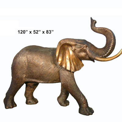 Escultura do jardim do elefante do metal da resistência de corrosão na altura de 200cm