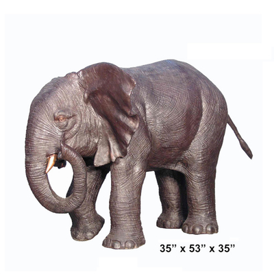 Escultura do jardim do elefante do metal da resistência de corrosão na altura de 200cm
