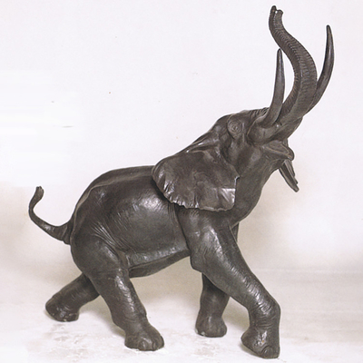 Escultura do jardim do elefante do metal da resistência de corrosão na altura de 200cm