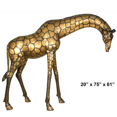 Da escultura de bronze vivo do girafa de H130cm esculturas de bronze do jardim grandes decorativas