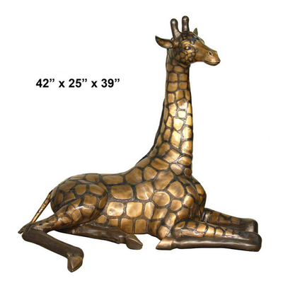Da escultura de bronze vivo do girafa de H130cm esculturas de bronze do jardim grandes decorativas