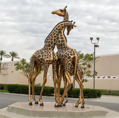 Vida do jardim de Gnee - girafa exterior da escultura de bronze do tamanho o grande deu forma personalizado
