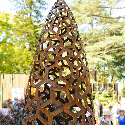 O estilo ocidental curvou a escultura de aço de Corten na altura de 220cm