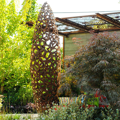 O estilo ocidental curvou a escultura de aço de Corten na altura de 220cm