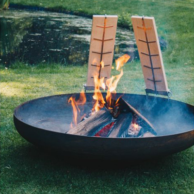 Fogo exterior de aço ardente de madeira Pit Garden Camping Design de Corten