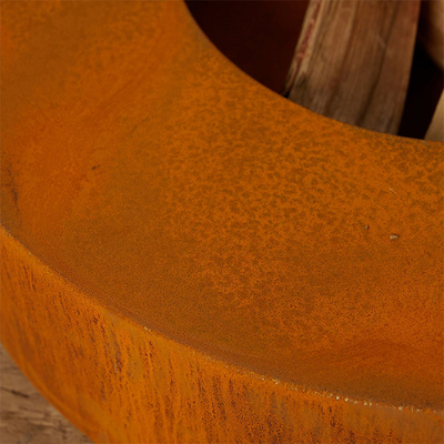 Decprative em volta da madeira que queima o fogo de aço Pit Bowl de Corten 70cm