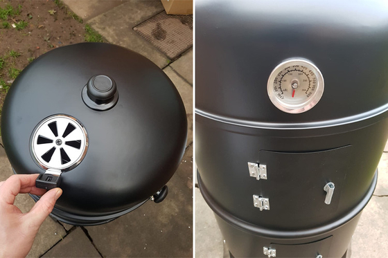 Corten moderno Rusty Camping Barbecue Grill Wood de aço que queima o cozimento exterior