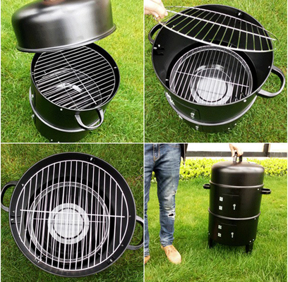 18&quot; grade portátil de cozimento exterior 3 do carvão vegetal das grades da altura em 1 Multifunction