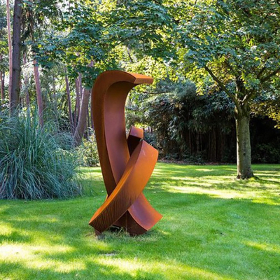 OEM que resiste ao metal de aço Rusty Metal Yard Sculptures Outdoor das esculturas do gramado