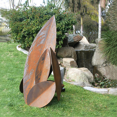 Jarda de aço Art Natural Rusted do metal do cacto da escultura de Corten da paisagem do jardim