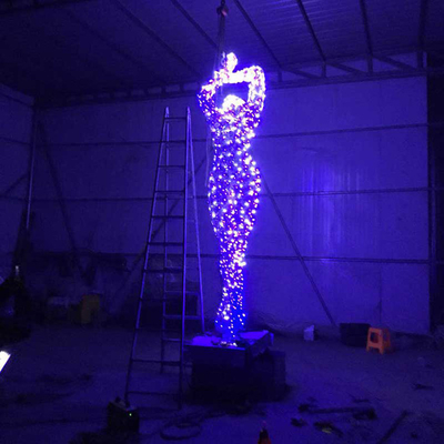 senhora de dança Customized da grande escultura de aço inoxidável da altura de 500cm