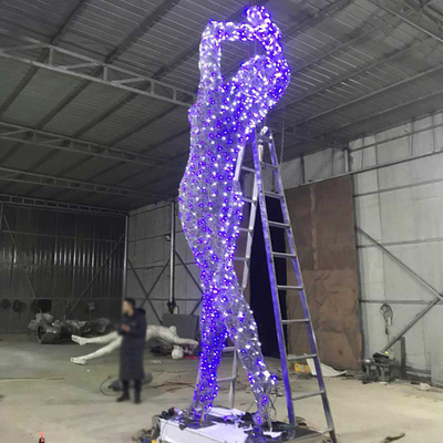 senhora de dança Customized da grande escultura de aço inoxidável da altura de 500cm