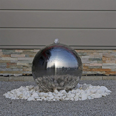 Escultura de aço inoxidável da esfera oca de H245cm para a decoração exterior