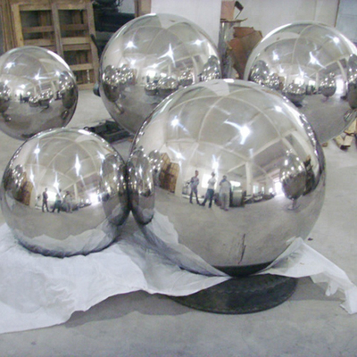 Escultura de aço inoxidável da esfera oca de H245cm para a decoração exterior