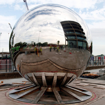 Boa vinda exterior do ODM do OEM da escultura do jardim da bola de metal da forma da bola