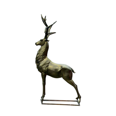 O CE certificou a vida de bronze exterior da estátua dos alces da escultura de bronze - tamanho decorativo