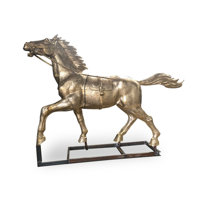 Escultura de bronze exterior padrão do GV H140cm, estátua de bronze do jardim do cavalo