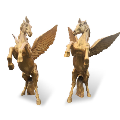 Escultura de bronze exterior dos ofícios da resina, ODM grosso de bronze do OEM da escultura 5mm do cavalo