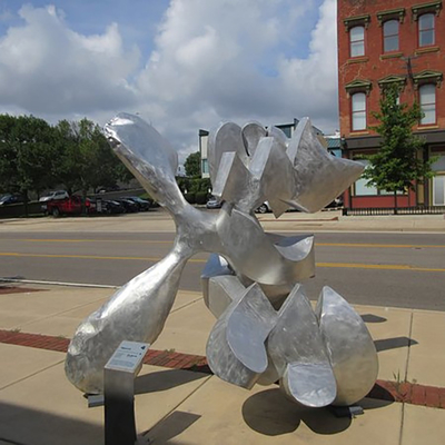 Escultura abstrata moderna do metal do ferro fundido da aprovação do GV para o restaurante