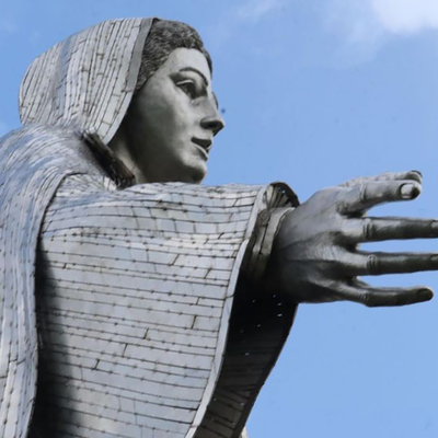 34 pés de escultura exterior autônoma Mary Religious Statue Hand Crafted do metal
