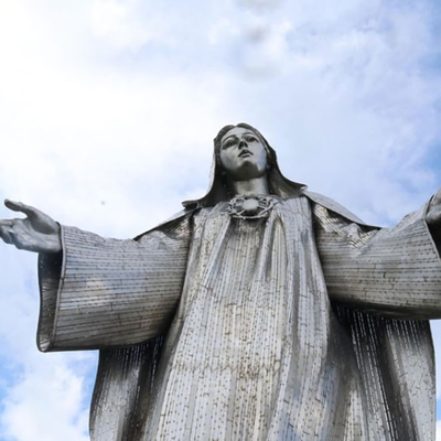 34 pés de escultura exterior autônoma Mary Religious Statue Hand Crafted do metal