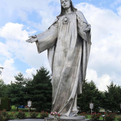 34 pés de escultura exterior autônoma Mary Religious Statue Hand Crafted do metal