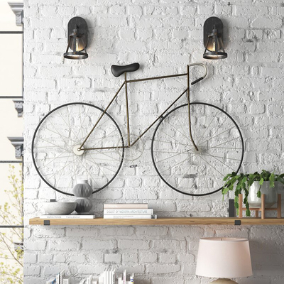 Parede Art Decor Metal Bicycle Wall Art For Living Room do metal do ferro de 59 polegadas