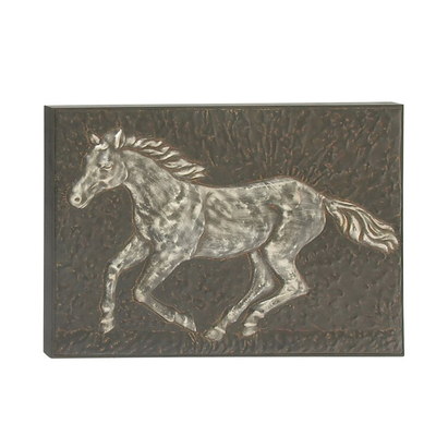 Parede de corrida Art Decor Embossed Panels do metal de 38 cavalos da decoração interior da polegada