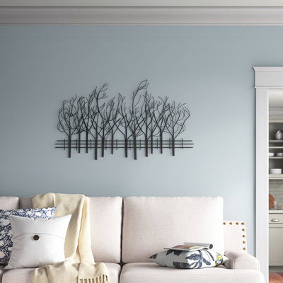 Decoração europeia da parede do ramo de árvore do metal de um estilo de 28 polegadas customizável para a sala de visitas