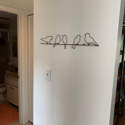 Arte da parede do metal do fio de Art Decor Birds On A da parede do metal ISO14001 5 polegadas