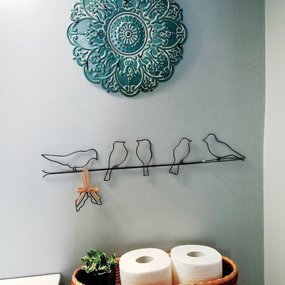 Arte da parede do metal do fio de Art Decor Birds On A da parede do metal ISO14001 5 polegadas