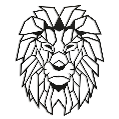 Polegada estética de Lion Head Wall Art 17.5x24 do metal para a cabine rústica