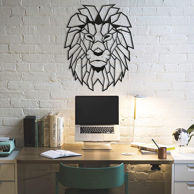 Polegada estética de Lion Head Wall Art 17.5x24 do metal para a cabine rústica