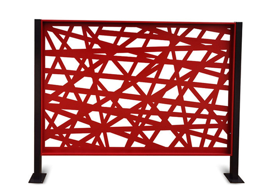 Painel de aço pintado vermelho da tela do corte do laser GN-SP-166 com teste padrão geométrico