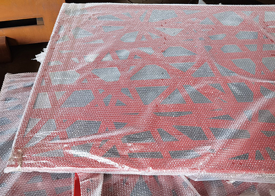 Painel de aço pintado vermelho da tela do corte do laser GN-SP-166 com teste padrão geométrico