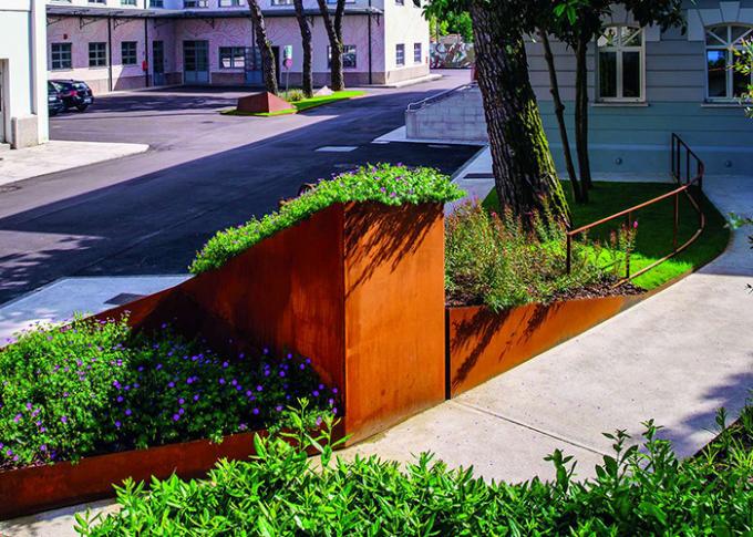 Parede de retenção de aço de Corten