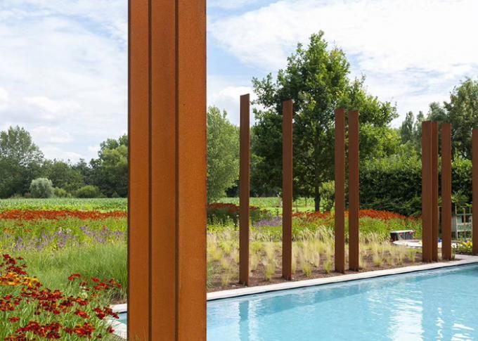 Laser de aço de Corten que corta cercando os painéis da tela para a paisagem