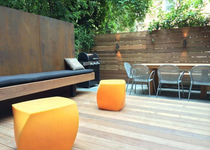 Um jardim inspirador projeta - o terraço do Decking